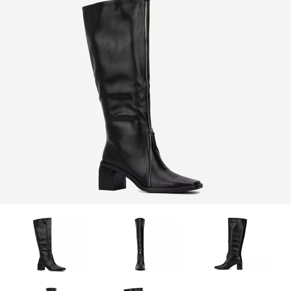 NWT TORGEIS zipper Black Knee-High Boots - Picture 2 of 4